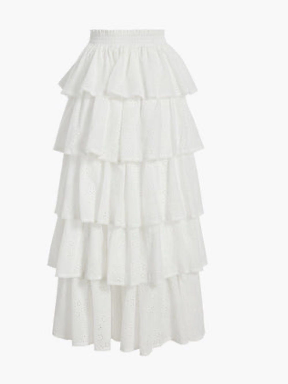Hill House Noemie Skirt White Eyelet XS